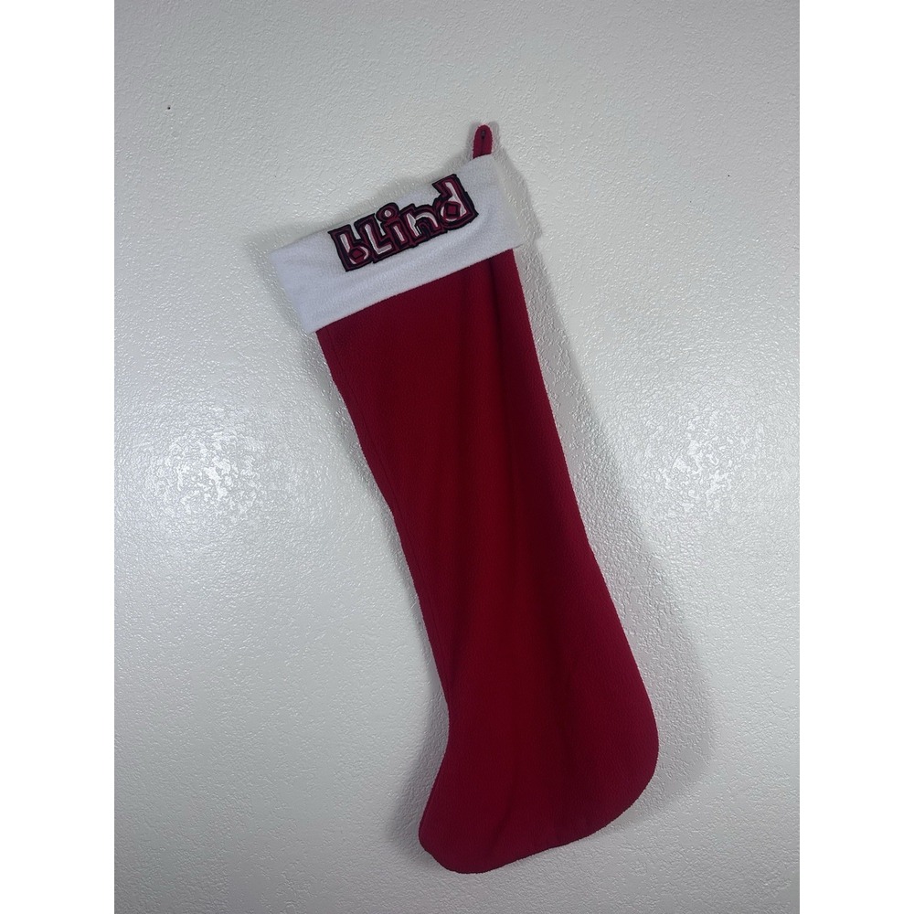 Blind Skateboards Red Christmas Stocking Logo Holiday Decor Lot of 2